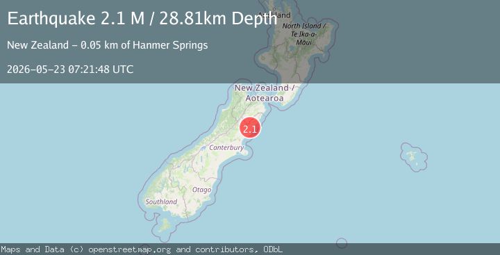 Map of Hurunui District, New Zealand