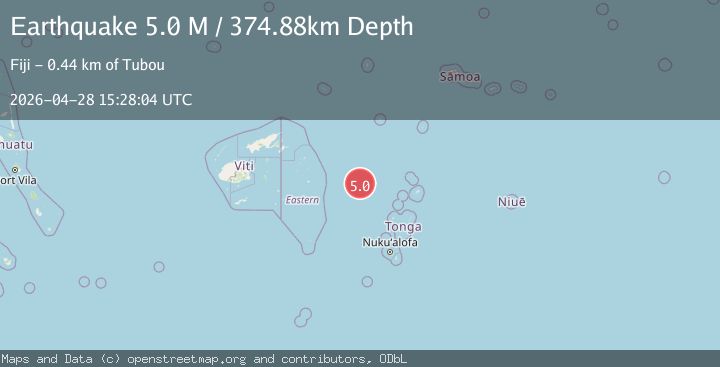Map of Fiji region