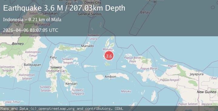 Map of Halmahera, Indonesia