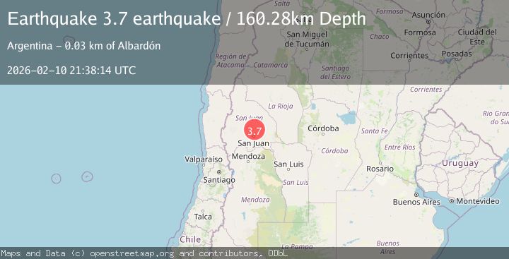 Map of San Juan, Argentina