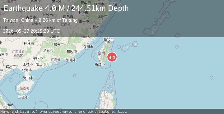 Map of Taiwan region