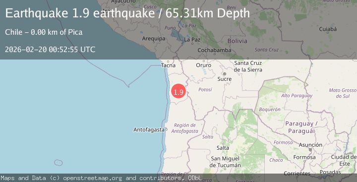 Map of Tarapaca, Chile