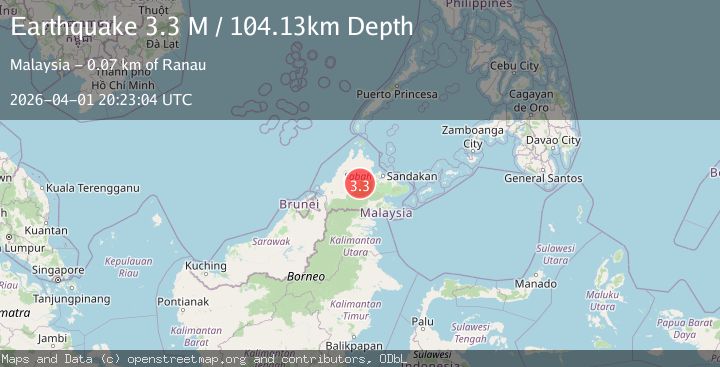 Map of Kalimantan, Indonesia