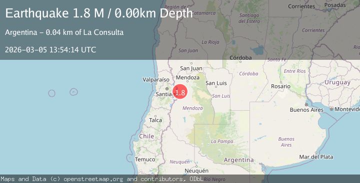 Map of Mendoza, Argentina