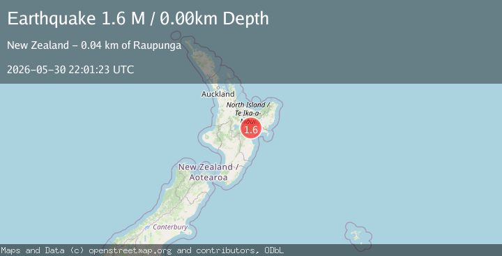 Map of Wairoa District, New Zealand