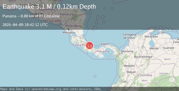 Map of Panama-Costa Rica border region