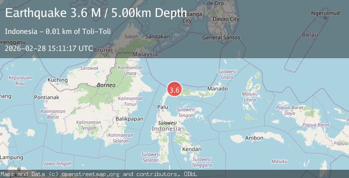 Map of Minahasa, Sulawesi, Indonesia