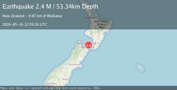 Map of Cook Strait, New Zealand