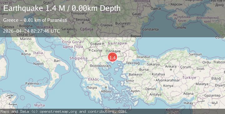 Map of Greece-Bulgaria border region