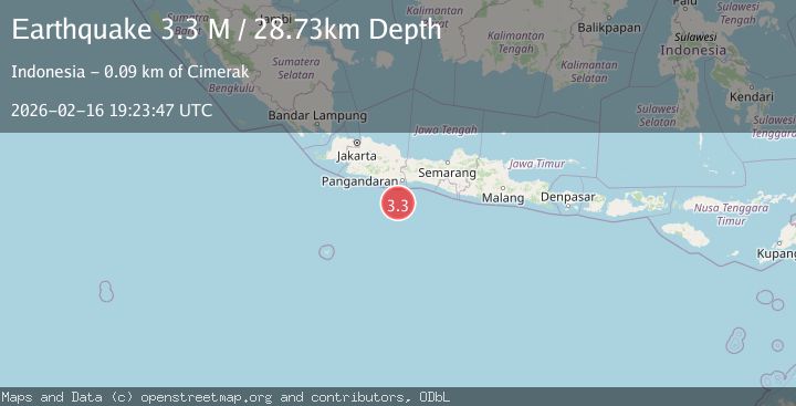 Map of Java, Indonesia