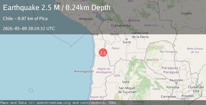 Map of Tarapaca, Chile