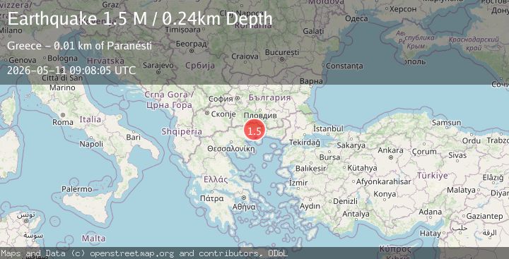 Map of Greece-Bulgaria border region