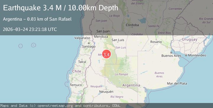 Map of Mendoza, Argentina