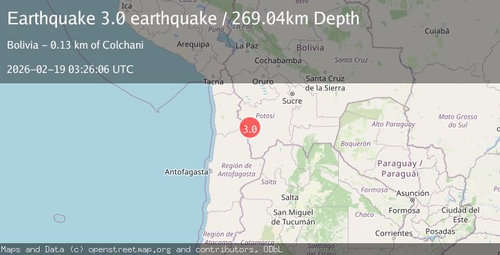Map of Potosi, Bolivia