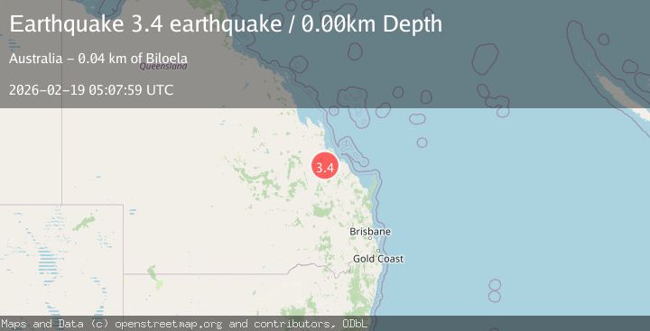 Map of Queensland, Australia