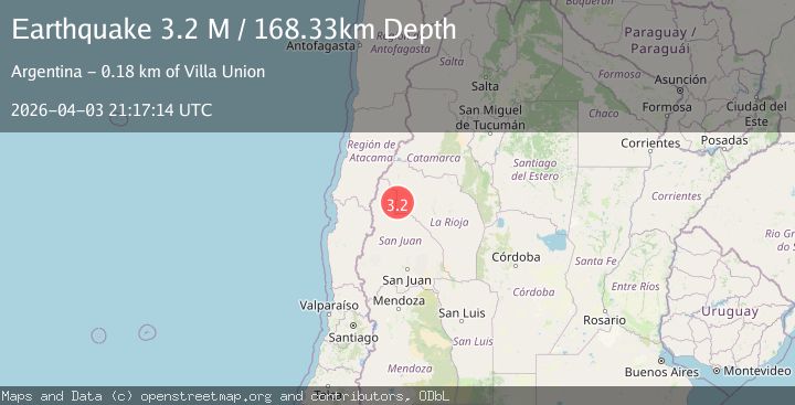 Map of La Rioja, Argentina