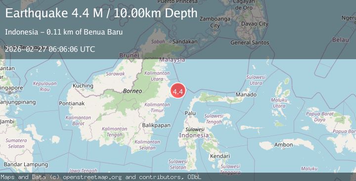 Map of Kalimantan, Indonesia
