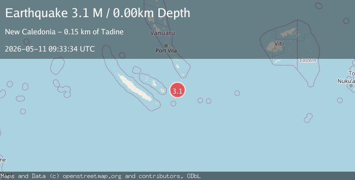 Map of southeast of the Loyalty Islands
