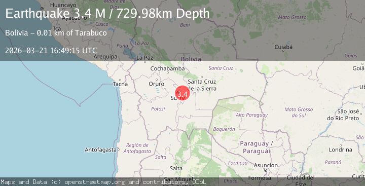 Map of Chuquisaca, Bolivia