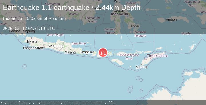 Map of Sumbawa region, Indonesia