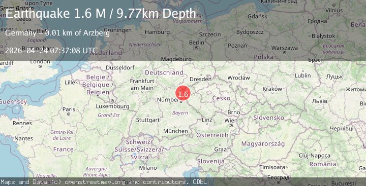 Map of Germany-Czech Republic border region