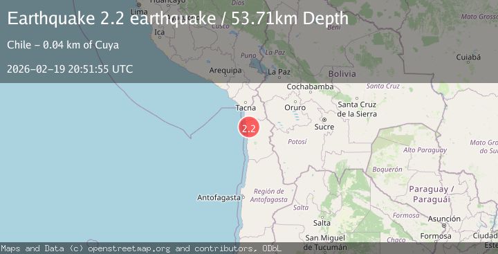 Map of Tarapaca, Chile