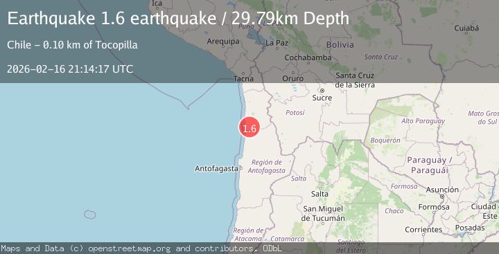 Map of Tarapaca, Chile