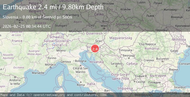 Map of Slovenia-Croatia border region