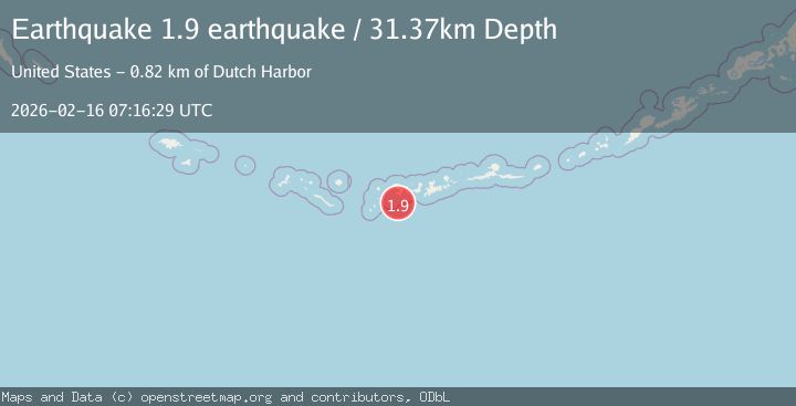 Map of Andreanof Islands, Aleutian Islands, Alaska
