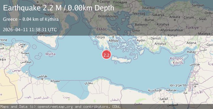 Map of central Mediterranean Sea