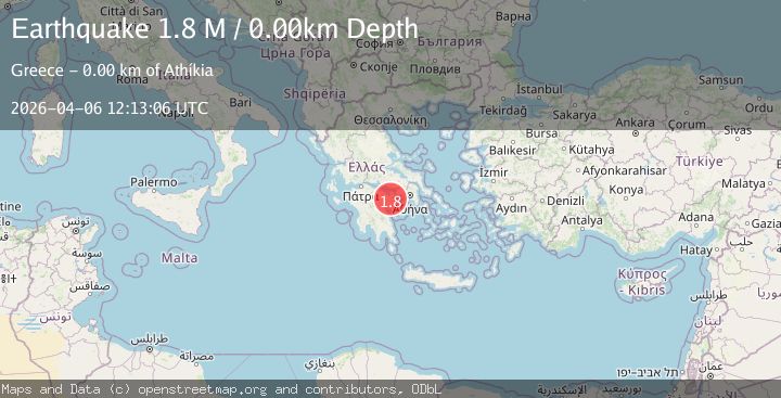 Map of Peloponnese Region, Greece