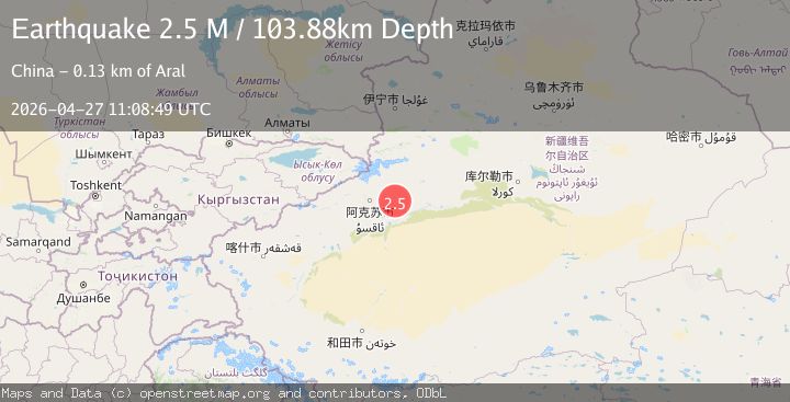 Map of southern Xinjiang, China
