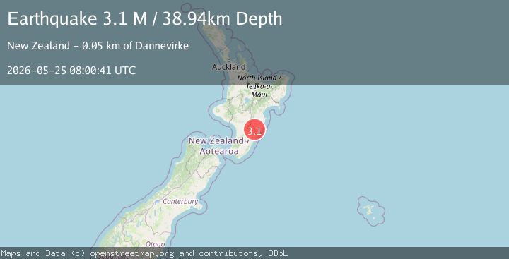 Map of Central Hawke's Bay District, New Zealand