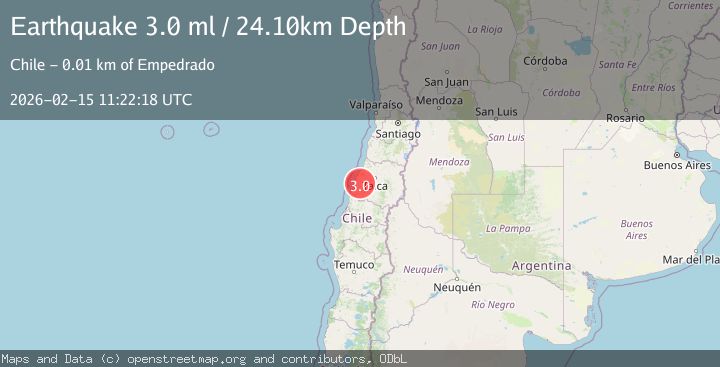 Map of offshore Maule, Chile
