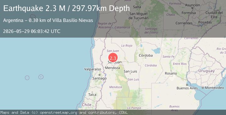 Map of San Juan, Argentina