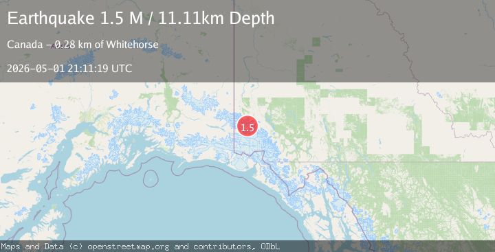 Map of Southern Yukon Territory, Canada