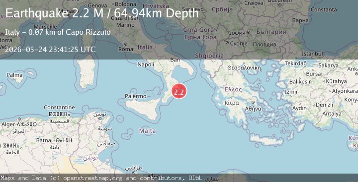 Map of southern Italy