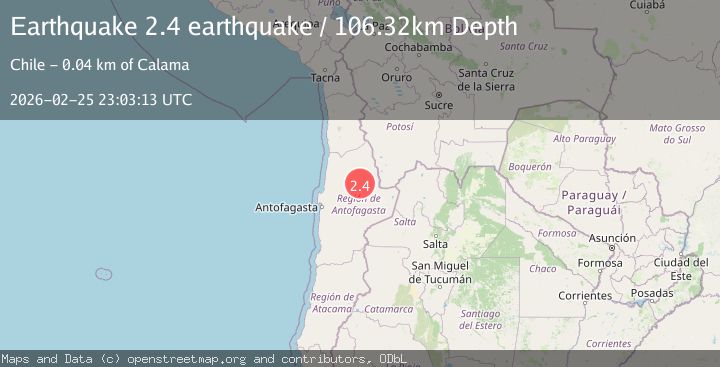 Map of Antofagasta, Chile
