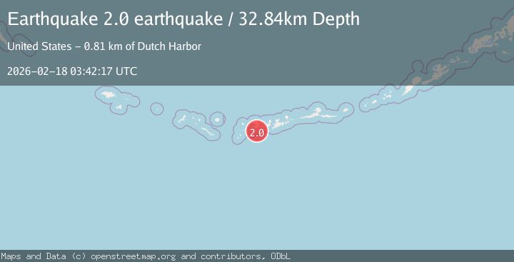 Map of Andreanof Islands, Aleutian Islands, Alaska