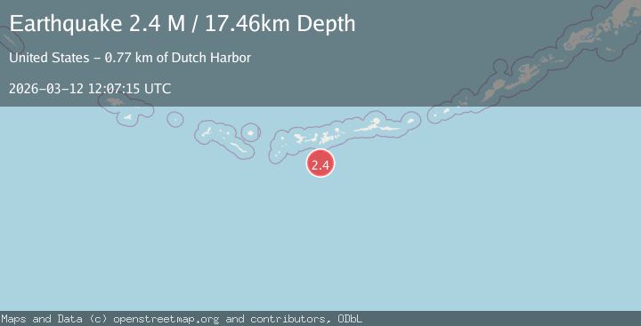 Map of Andreanof Islands, Aleutian Islands, Alaska