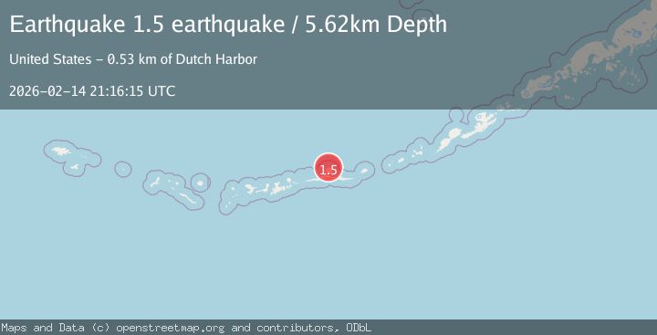 Map of Andreanof Islands, Aleutian Islands, Alaska