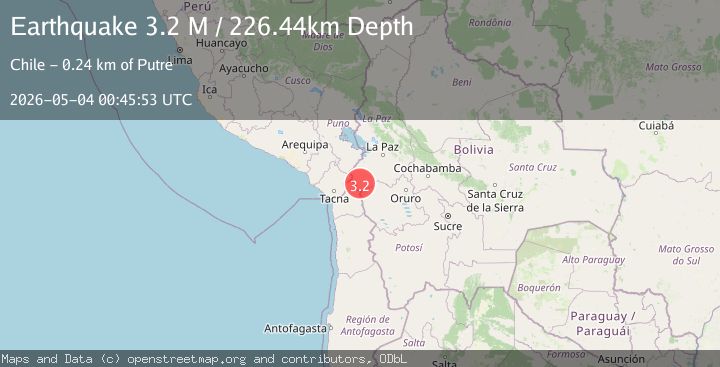 Map of Peru-Bolivia border region