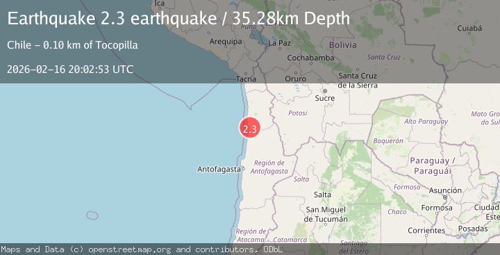 Map of Tarapaca, Chile
