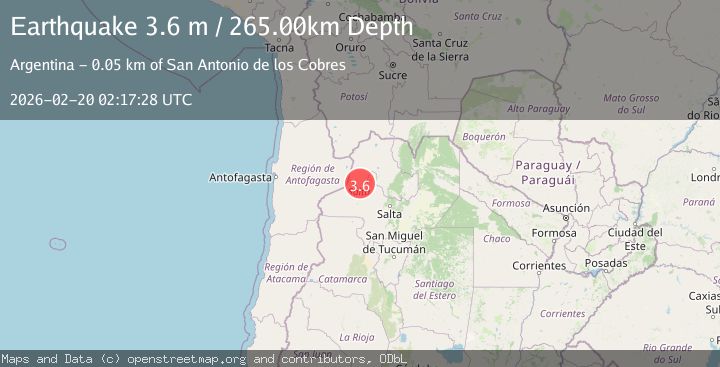 Map of Jujuy, Argentina