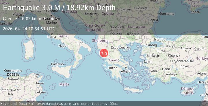 Map of Greece-Albania border region