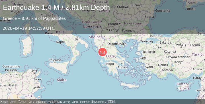 Map of Greece-Albania border region
