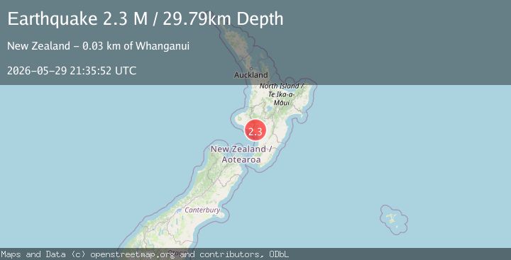 Map of Whanganui District, New Zealand