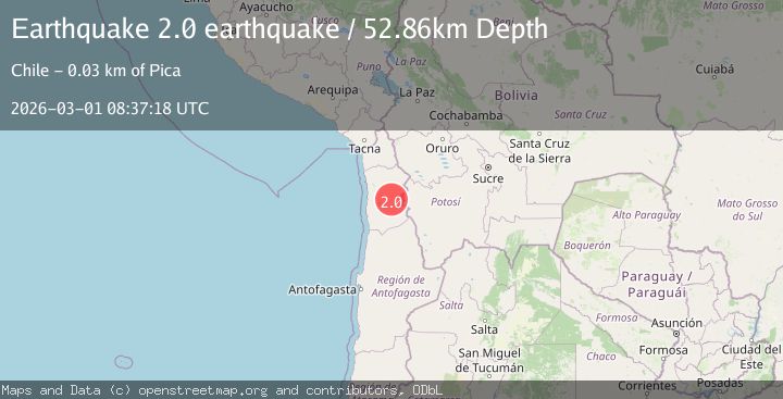 Map of Tarapaca, Chile