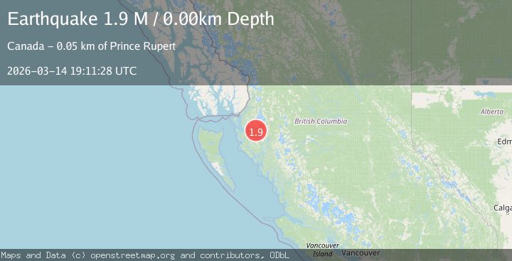 Map of British Columbia, Canada