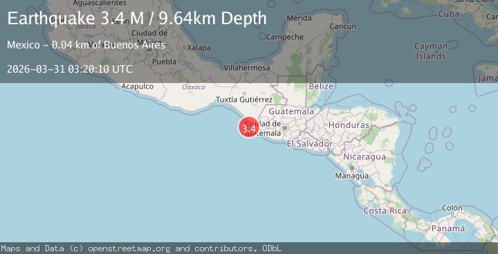 Map of offshore Chiapas, Mexico